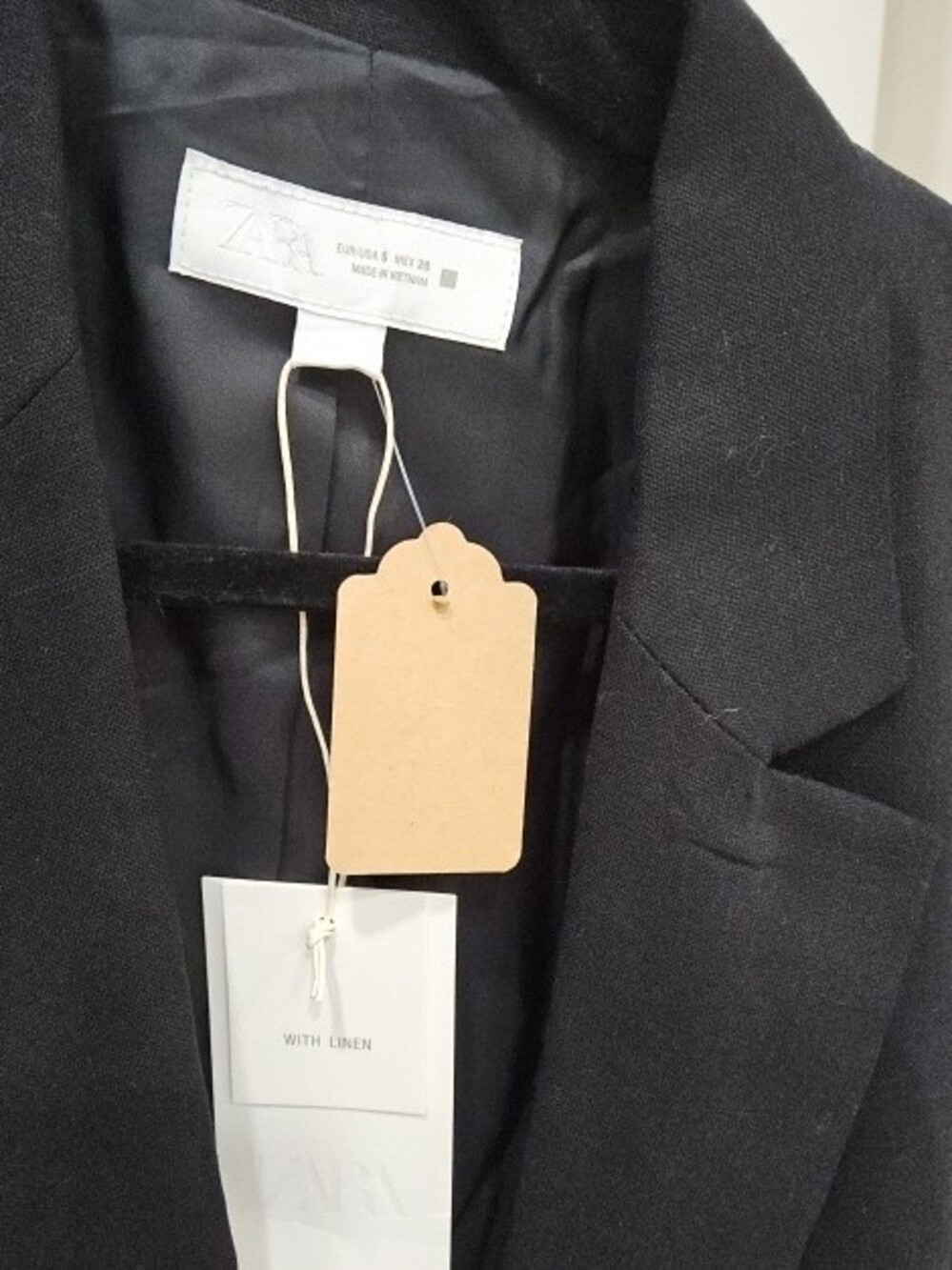 Zara Black Single-Button Men's Blazer - Picture 2 of 2